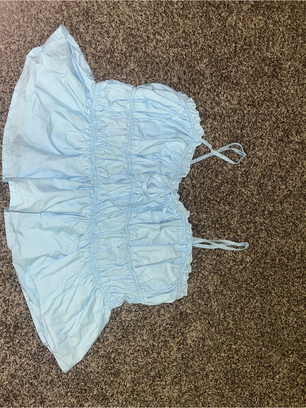 No Boundaries Light Blue Ruched Spaghetti Strap Cami